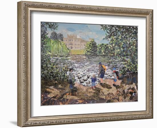 Feeding Ducks Elvaston Castle-Kirstie Adamson-Framed Giclee Print