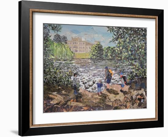 Feeding Ducks Elvaston Castle-Kirstie Adamson-Framed Giclee Print