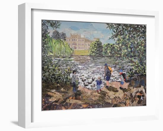 Feeding Ducks Elvaston Castle-Kirstie Adamson-Framed Giclee Print