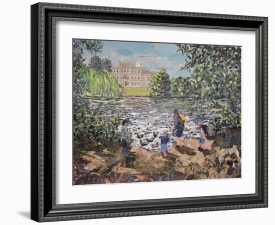 Feeding Ducks Elvaston Castle-Kirstie Adamson-Framed Giclee Print