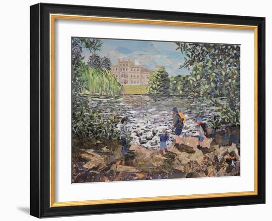 Feeding Ducks Elvaston Castle-Kirstie Adamson-Framed Giclee Print