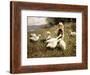 Feeding Geese, 1890-Alexander Koester-Framed Giclee Print
