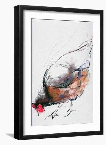 Feeding Hen, Trasierra, 1998-Mark Adlington-Framed Giclee Print