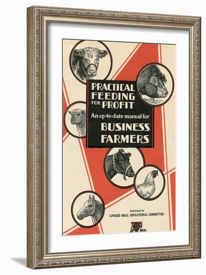 Feeding Manual for Farm Animals-null-Framed Art Print