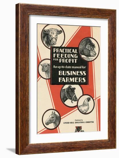 Feeding Manual for Farm Animals-null-Framed Art Print