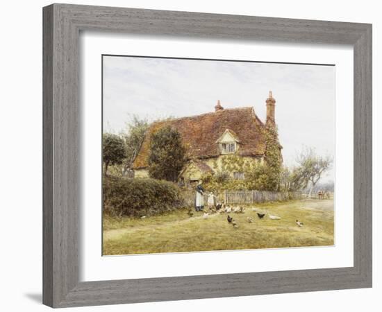 Feeding Poultry-Helen Allingham-Framed Giclee Print