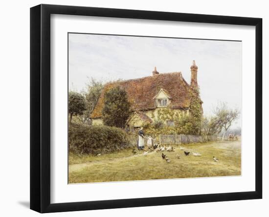 Feeding Poultry-Helen Allingham-Framed Giclee Print