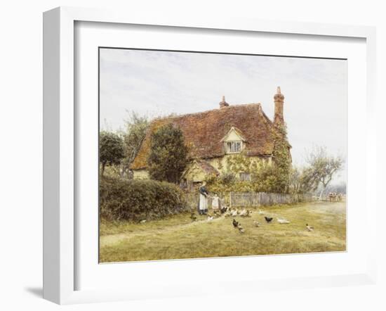 Feeding Poultry-Helen Allingham-Framed Giclee Print