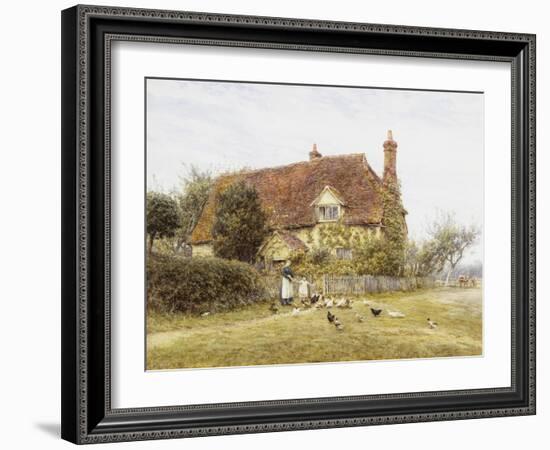 Feeding Poultry-Helen Allingham-Framed Giclee Print