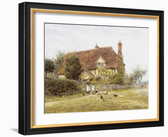 Feeding Poultry-Helen Allingham-Framed Giclee Print