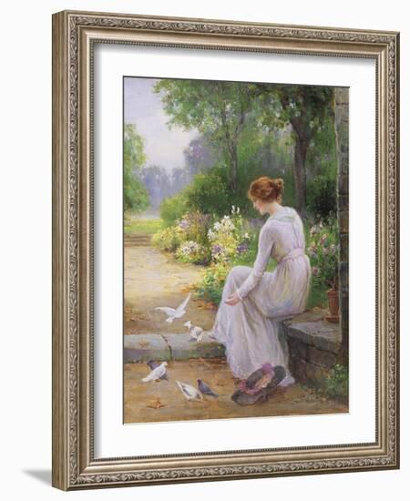 Feeding the Doves-Ernest Walbourn-Framed Giclee Print