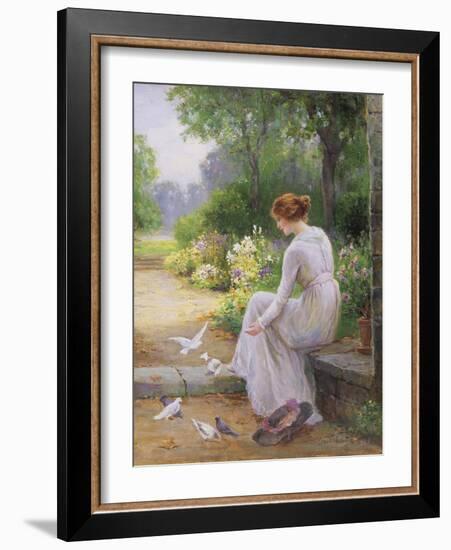 Feeding the Doves-Ernest Walbourn-Framed Giclee Print