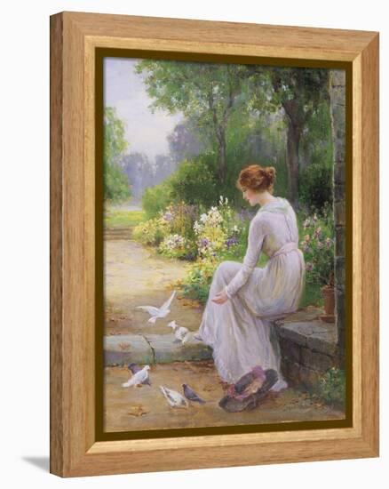 Feeding the Doves-Ernest Walbourn-Framed Premier Image Canvas