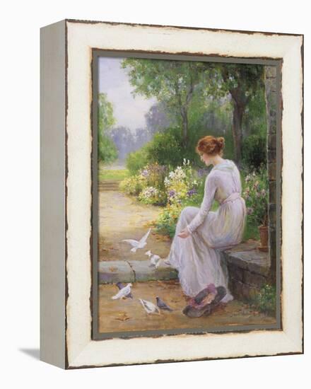 Feeding the Doves-Ernest Walbourn-Framed Premier Image Canvas
