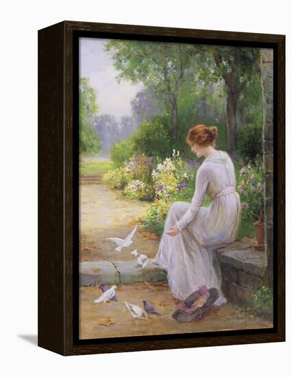 Feeding the Doves-Ernest Walbourn-Framed Premier Image Canvas