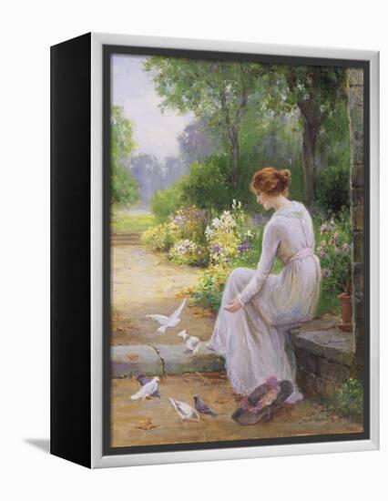 Feeding the Doves-Ernest Walbourn-Framed Premier Image Canvas