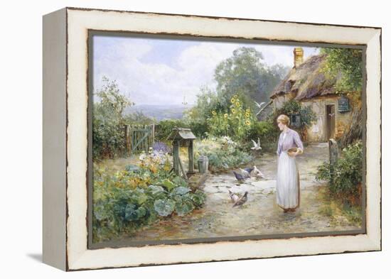 Feeding the Doves-Ernest Walbourn-Framed Premier Image Canvas