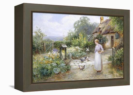 Feeding the Doves-Ernest Walbourn-Framed Premier Image Canvas