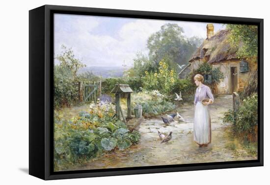 Feeding the Doves-Ernest Walbourn-Framed Premier Image Canvas