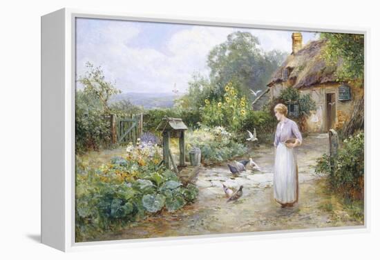 Feeding the Doves-Ernest Walbourn-Framed Premier Image Canvas