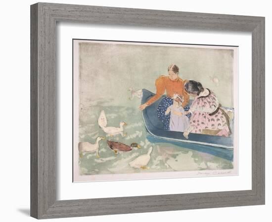 Feeding the Ducks, 1895-Mary Cassatt-Framed Giclee Print