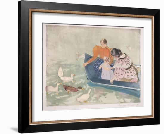 Feeding the Ducks, 1895-Mary Cassatt-Framed Giclee Print