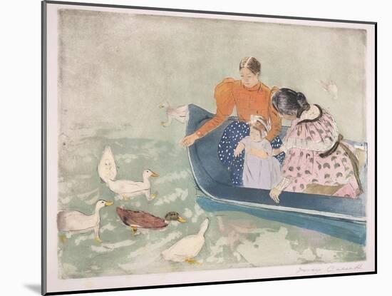 Feeding the Ducks, 1895-Mary Cassatt-Mounted Giclee Print