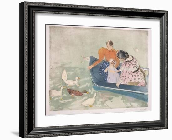 Feeding the Ducks, 1895-Mary Cassatt-Framed Giclee Print