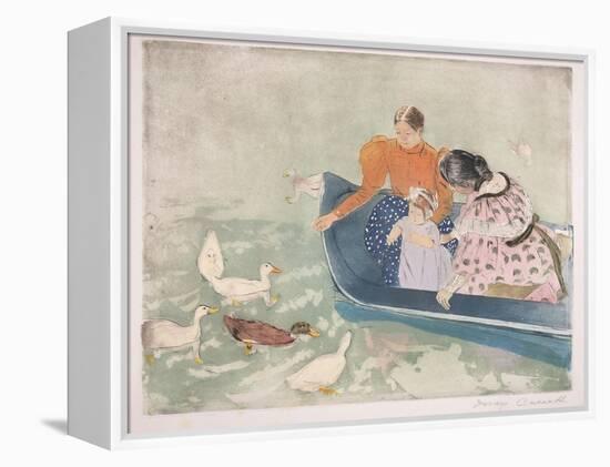 Feeding the Ducks, 1895-Mary Cassatt-Framed Premier Image Canvas