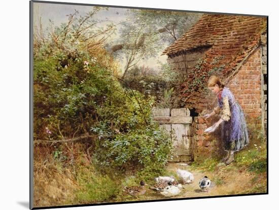 Feeding the Ducks-Myles Birket Foster-Mounted Giclee Print