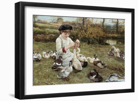 Feeding the Ducks-Edward Killingworth Johnson-Framed Giclee Print