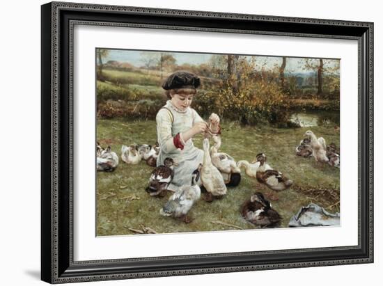 Feeding the Ducks-Edward Killingworth Johnson-Framed Giclee Print