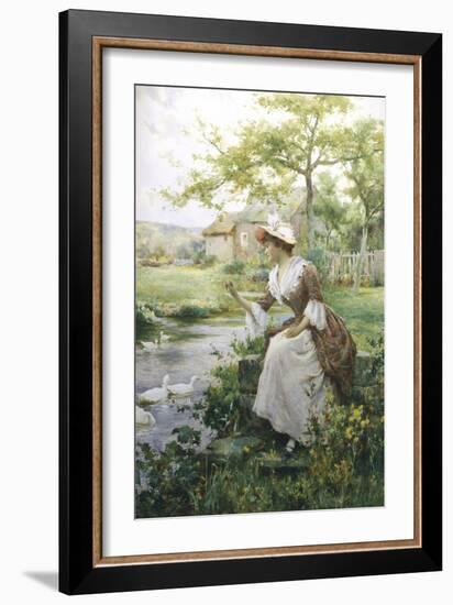 Feeding the Ducks-Alfred Augustus Glendenning-Framed Giclee Print