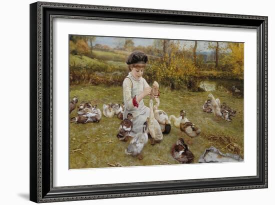 Feeding the Ducks-Edward Killingworth Johnson-Framed Giclee Print