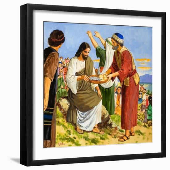 Feeding the Five Thousand-Clive Uptton-Framed Giclee Print