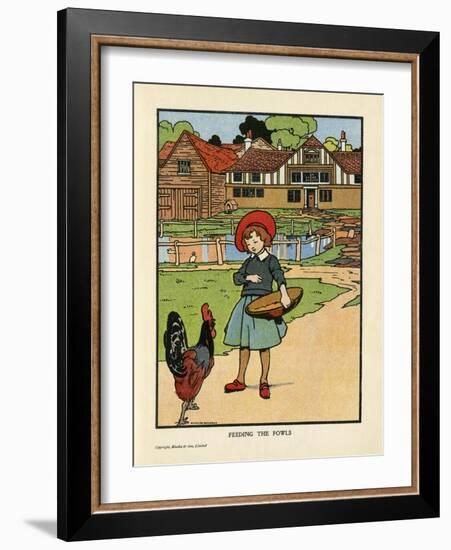 Feeding the Fowls-Charles Robinson-Framed Art Print