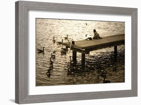 Feeding the Geese I-Alan Hausenflock-Framed Photographic Print