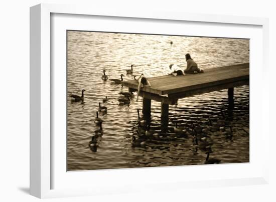Feeding the Geese I-Alan Hausenflock-Framed Photographic Print