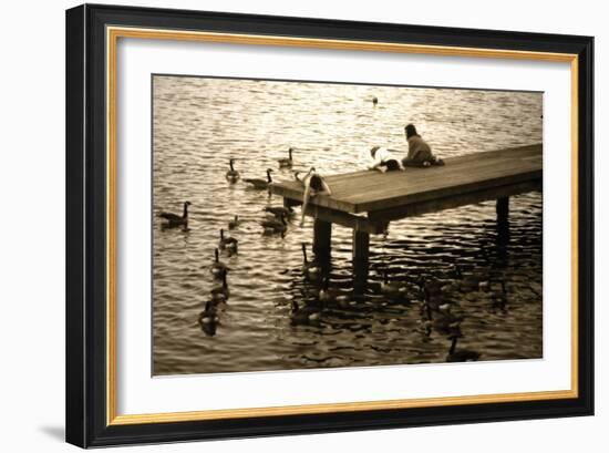 Feeding the Geese I-Alan Hausenflock-Framed Photographic Print