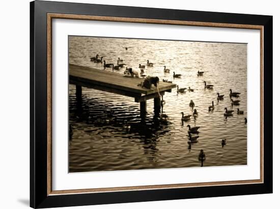 Feeding the Geese II-Alan Hausenflock-Framed Photographic Print