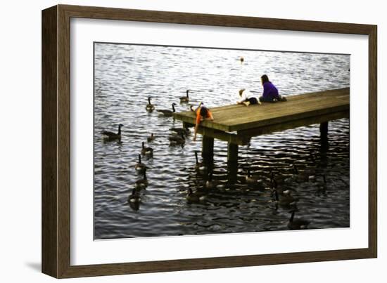 Feeding the Geese III-Alan Hausenflock-Framed Photographic Print