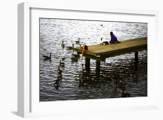 Feeding the Geese III-Alan Hausenflock-Framed Photographic Print