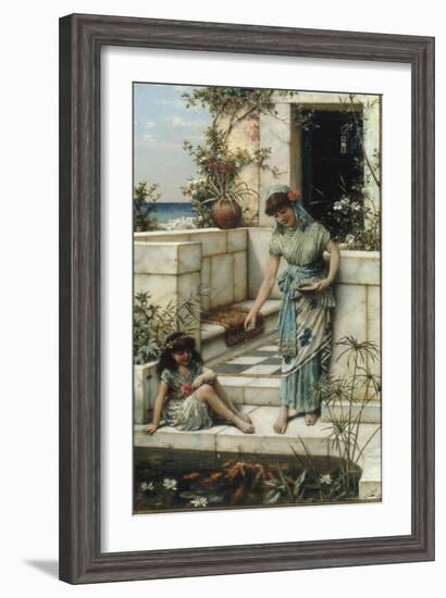 Feeding the Goldfish, 1888-William Stephen Coleman-Framed Giclee Print