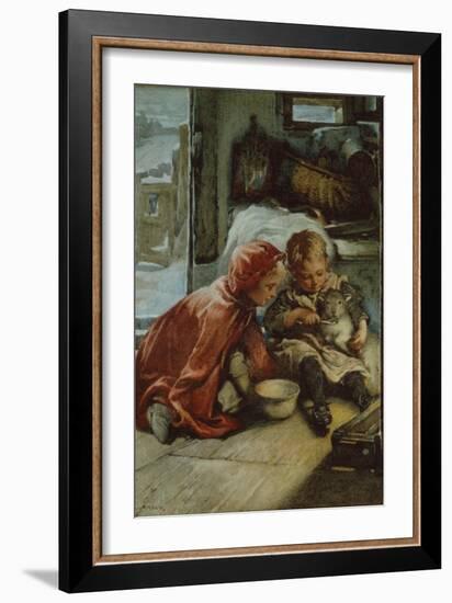Feeding the Lamb-John Lawson-Framed Giclee Print