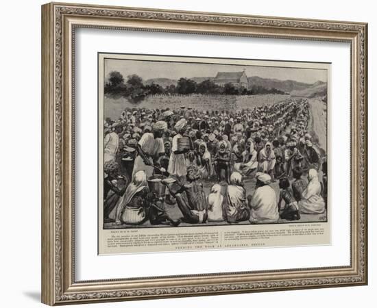 Feeding the Poor at Aurangabad, Deccan-Henry Marriott Paget-Framed Giclee Print