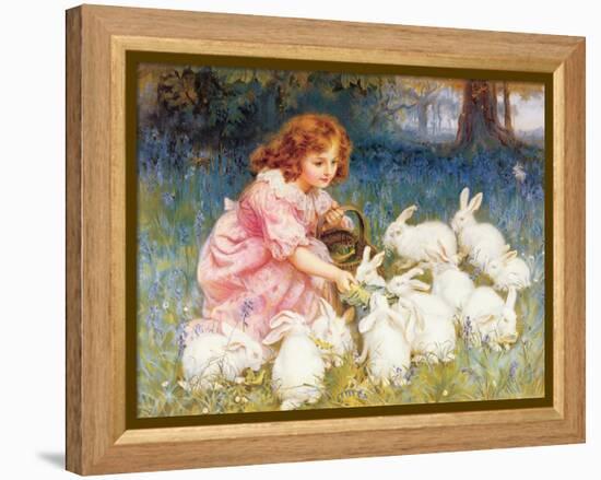 Feeding the Rabbits-Frederick Morgan-Framed Premier Image Canvas