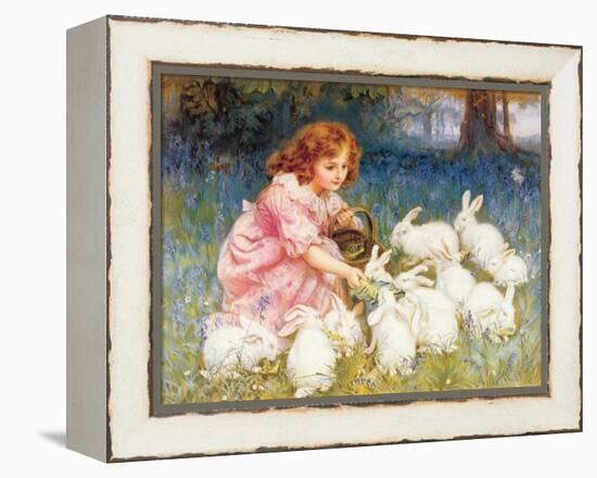 Feeding the Rabbits-Frederick Morgan-Framed Premier Image Canvas