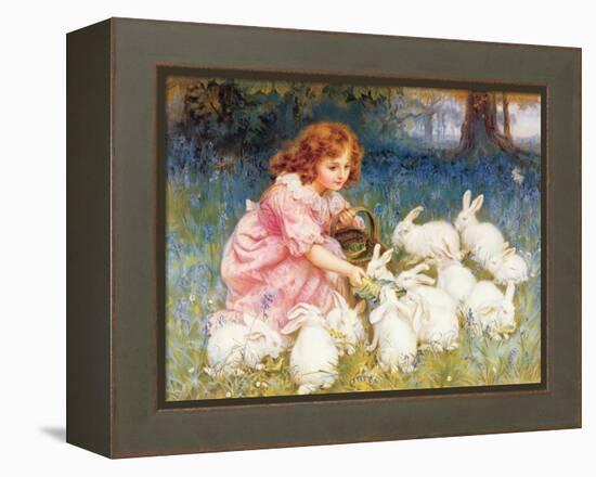 Feeding the Rabbits-Frederick Morgan-Framed Premier Image Canvas