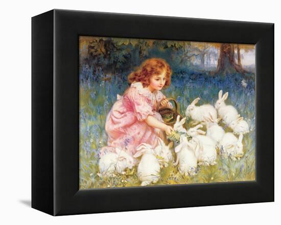 Feeding the Rabbits-Frederick Morgan-Framed Premier Image Canvas