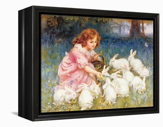 Feeding the Rabbits-Frederick Morgan-Framed Premier Image Canvas